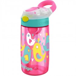 Детская бутылка для воды Contigo Gizmo Flip Pink with birds 420 ml 